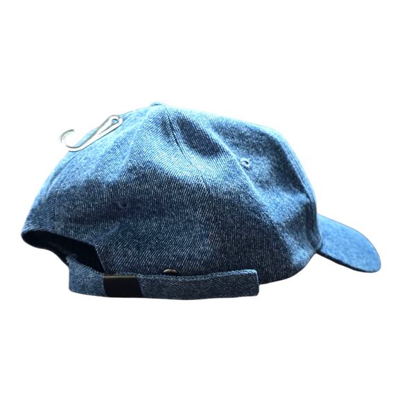 Calvin Klein Denim CK Logo Baseball Cap Blue Jean Dad Hat Adjustable Strapback - Picture 4 of 9